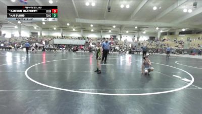 60 lbs Quarterfinal - Kai Burns, Minion Training Center vs Samson Marchetti, Big Red Wrestling Club