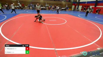 85 lbs Quarterfinal - Zayden Woodard, Bartlesville Wrestling Club vs Owen Koss, R.A.W.