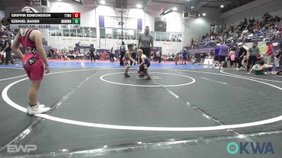 43 lbs Consolation - Griffin Edmondson, Team Tulsa Wrestling Club vs Ezekiel Baker, Skiatook Youth Wrestling
