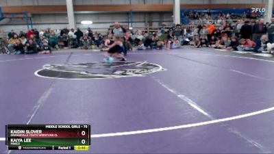 75 lbs Cons. Round 2 - Kaiya Lee, Minico vs Kaidin Slover, Grangeville Youth Wrestling Cl