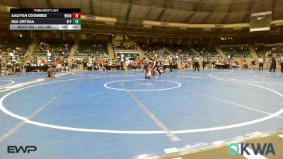 105 lbs Rr Rnd 5 - Aaliyah Coombes, Wyandotte Youth Wrestling vs Mia Ortega, Tulsa Blue T Panthers