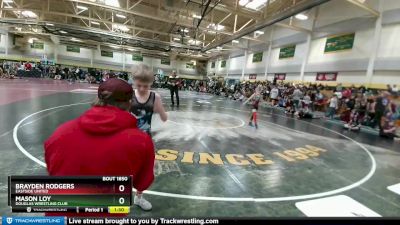 70 lbs Champ. Round 2 - Mason Loy, Douglas Wrestling Club vs Brayden Rodgers, Eastside United