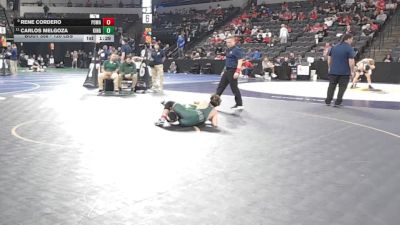 120 lbs Round Of 16 - Rene Cordero, Poway (SD) vs Carlos Melgoza, Kingsburg (CS)