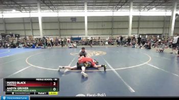 95 lbs Quarterfinal - Aadyn Gruver, Rocky Mountain Middle School vs Mateo Black, Homedale