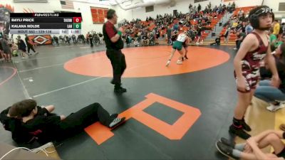 129-136 lbs 3rd Place Match - Kalana Nolde, Lander Middle School vs Bayli Price, Thermopolis Middle School