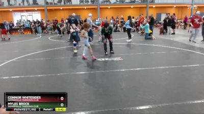 60 lbs 3rd Place Match - Connor Whitesides, Summerville Takedown Club vs Myles Brock, Summerville Takedown Club