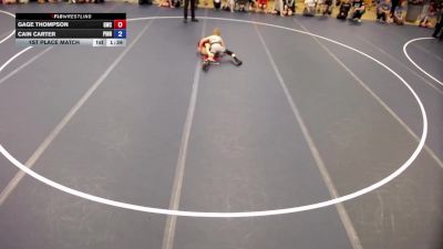 77 lbs 1st Place Match - Gage Thompson, GunSmoke Wrestling Club vs Cain Carter, Pinnacle