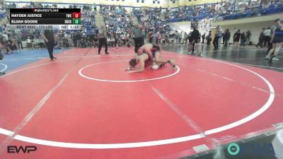 170 lbs Quarterfinal - Hayden Justice, Tahlequah Wrestling Club vs Elijah Goode, Buck Pride Wrestling