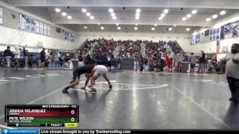 170 lbs Champ. Round 1 - Pete Wilson, Neutral Grounds vs Joshua Velasquez, Downey