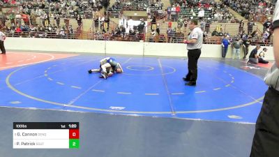 100 lbs Quarterfinal - Grayson Cannon, Dendy Trained Wrestling vs Preston Patrick, South Forsyth WAR Wrestling Club