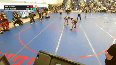 120 lbs Cons. Round 6 - Isaac Tessier, South Hills High School Wrestl vs Ivan Vazquez, Paramount