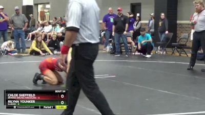 106 lbs Round 5 (16 Team) - Rilynn Younker, Illinois vs Chloe Sheffield, Braided Brutes Wrestling