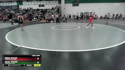 90 lbs Cons. Semi - Sidda Evans, Ogden?s Outlaws vs Besik Singer, Lawrence Elite