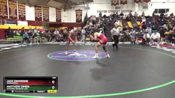 144 lbs Cons. Round 3 - Jack Dinwiddie, Wadsworth vs Matthew Dimen, Wyoming Seminary (PA)