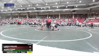 145 lbs Quarterfinal - Landyn Phillips, Maize WC vs Naseka Evans, Ogden`s Outlaws