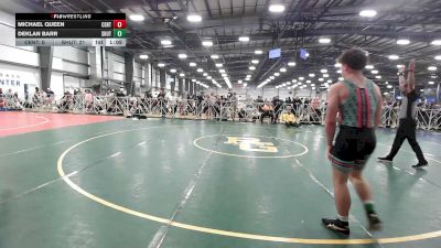 132 lbs Rr Rnd 2 - Michael Queen, Central Maryland Wrestling - HSB vs Deklan Barr, Team Shutt Mutts - HSB