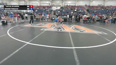 145 lbs 5th Place Match - Kaylie Julander, Diamondville Wrestling Club vs Maggie Tobacco, Sunnyvale Wrestling Club