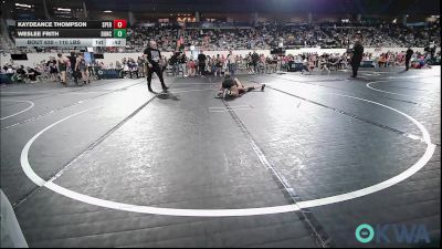 110 lbs Consi Of 16 #2 - Kaydeance Thompson, Sperry Wrestling Club vs Weslee Frith, Duncan Demon Wrestling