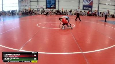 88 lbs Rd# 1 9:00am Friday - Noah Desmond, PA Gold vs Abram Whitaker, NCWAY National Team