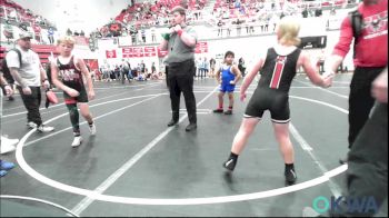 83 lbs Consolation - Kaydan Osborn, Ponca City Wildcat Wrestling vs Nevius Cossio, OKC Saints Wrestling