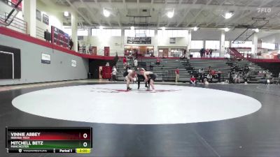 157 lbs Cons. Round 4 - Mitchell Betz, Manchester vs Vinnie Abbey, Indiana Tech