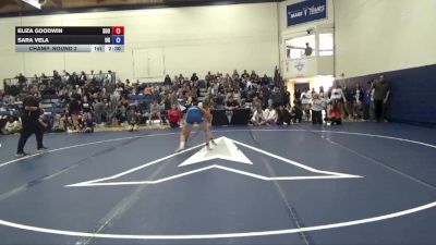 131 lbs Champ. Round 2 - Eliza Goodwin, Southern Oregon University vs Sara Vela, Unattached