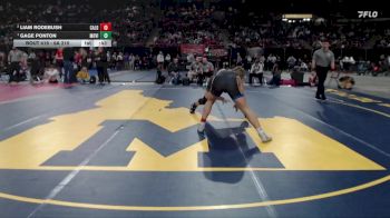 6A 215 lbs 3rd Place Match - Gage Ponton, Mountain View vs Liam Rodebush, Caldwell