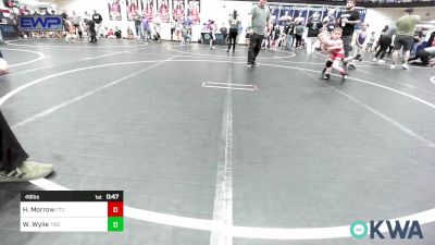 49 lbs Round Of 32 - Houston Morrow, Comanche Takedown Club vs Wyatt Wylie, Tuttle Wrestling Club