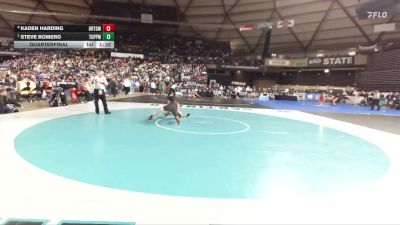 Boys 2A 126 lbs Quarterfinal - Steve Romero, Toppenish vs Kaden Harding, Orting