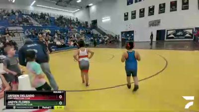 100-100+ Round 1 - Jayden Delgado, Cody Wrestling Club vs Jadyn Flores, Powell Wrestling Club