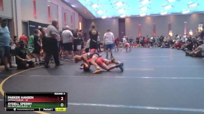 86 lbs Round 3 (4 Team) - Parker Hansen, Untouchables vs Sydell Sperry, MO Outlaws Black