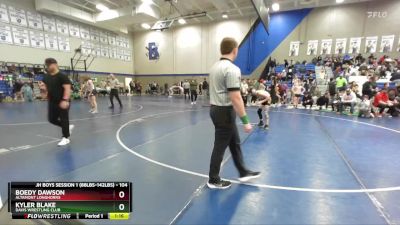 104 lbs Cons. Round 4 - Boedy Dawson, Altamont Longhorns vs Kyler Blake, Davis Wrestling Club