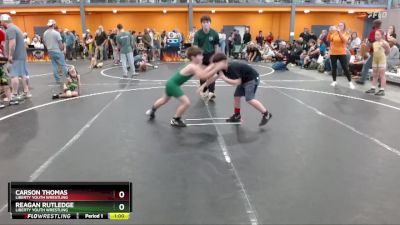 85 lbs Round 2 - Reagan Rutledge, Liberty Youth Wrestling vs Carson Thomas, Liberty Youth Wrestling