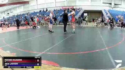 160 lbs Cons. Round 3 - Mataeo Blessing, IL vs Nick Lawson, OH