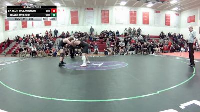 215 lbs 1st Place Match - Blake Welker, West Geauga vs Skylor McLaughlin, Akron Springfield