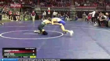 1A-120 lbs Cons. Round 2 - Gavin Reed, Columbus Catholic vs Andrew Kimball, Don Bosco