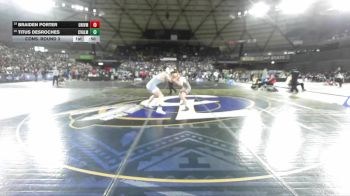 Boys 3A 157 lbs Cons. Round 3 - Braiden Porter, University vs Titus DesRoches, Central Valley