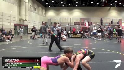 120 lbs Finals (8 Team) - Steven Willis, Ragin Raisins WC vs Gage Williamson, Beast Mode WA