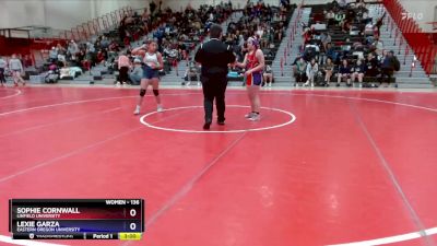 136 lbs Quarterfinal - Sophie Cornwall, Linfield University vs Lexie Garza, Eastern Oregon University