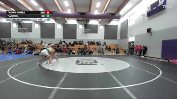 Boys 192 lbs Quarterfinal - AJ Eden, Red Bluff Boys vs Louis Gomez, Paradise Boys