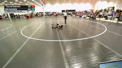 56 lbs Cons. Semis - Sire Snowden, Wisconsin vs Callan Babcock, Team Nazar Training Center