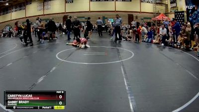 75-90 lbs Semifinal - Carstyn Lucas, Williamsburg Wrestling Club vs Gabby Brady, Rampage