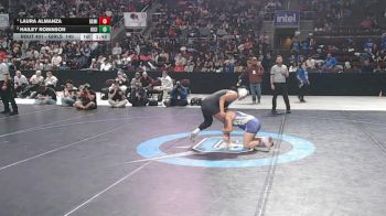 Girls 140 lbs 1st Place Match - Laura Almanza, Deming vs Hailey Robinson, Kirtland Central