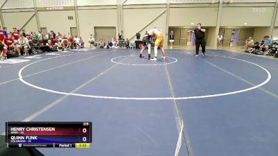 215 lbs Placement Matches (8 Team) - Henry Christensen, Iowa vs Quinn Funk, Colorado