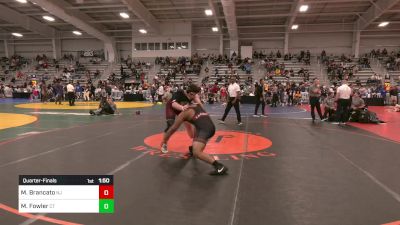 220 lbs Quarterfinal - Mason Brancato, NJ vs Malachi Fowler, CT