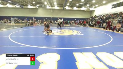 141 lbs Quarterfinal - Jojo Lotruglio, Norwich vs Shailen Savur, Wesleyan