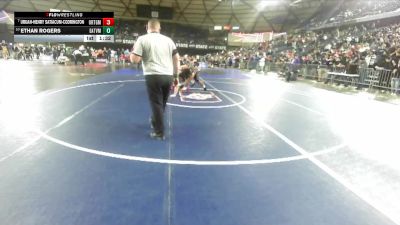 Boys 2A 190 lbs Champ. Round 2 - Urijah-Henry Satiacum-Codrington, Orting vs Ethan Rogers, Eatonville