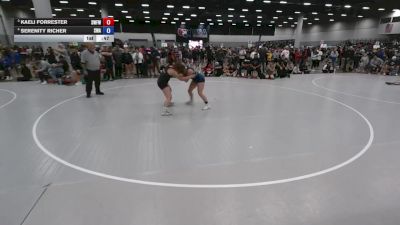 150 lbs Cons. Quarters - Kaeli Forrester, Silverback Wrestling Fort Worth vs Serenity Richer, Siouxland Wrestling Academy