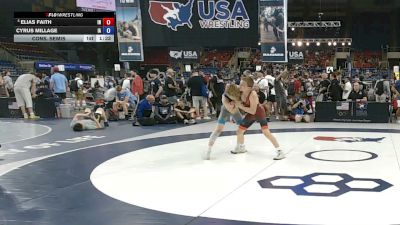 100 lbs Cons. Semis - Elias Faith, Indiana vs Cyrus Millage, Iowa