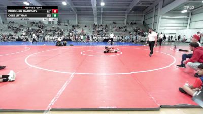 90 lbs Rr Rnd 3 - Emirkhan Mamediev, Mat Warriors Red vs Cole Littman, Broad Axe White